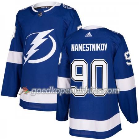 Tampa Bay Lightning Vladislav Namestnikov 90 Adidas 2017-2018 Blauw Authentic Shirt - Mannen
